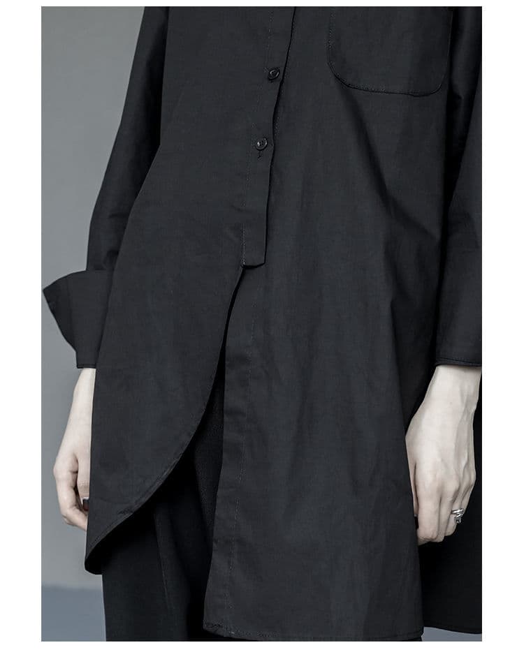 モード系ファッションング限定返礼品】  ユニセックス ロングシャツブラウス（白）