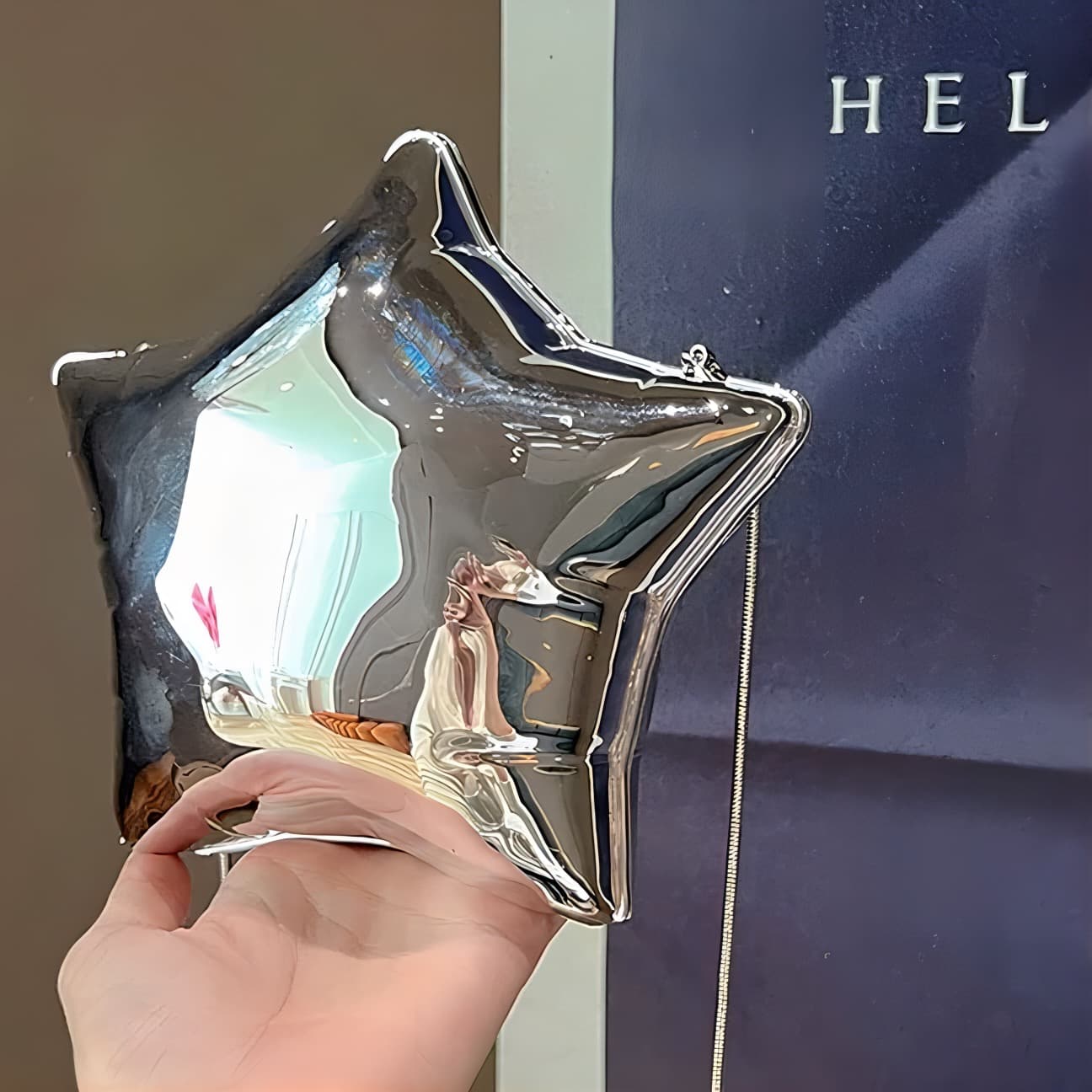 モード系ファッション スターシャインメタリックミニバッグ