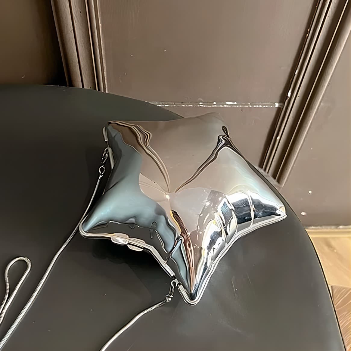 モード系ファッション スターシャインメタリックミニバッグ