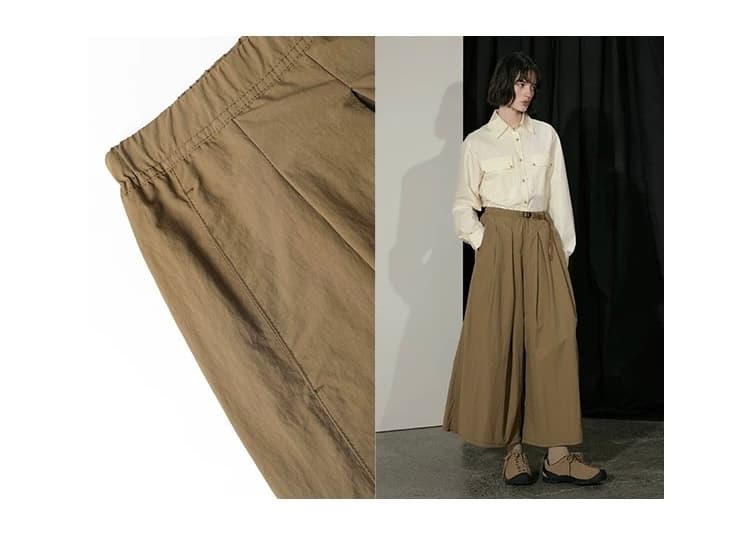 モード系ファッションック入りワイドパンツ - 洗練されたシルエット-と快適さ-
