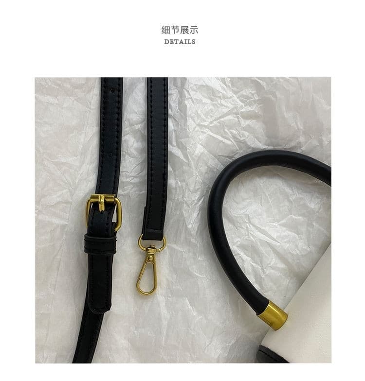 モード系ファッションエレガントとカジュアルの融合 - コンパクトカラーショルダーバッグ