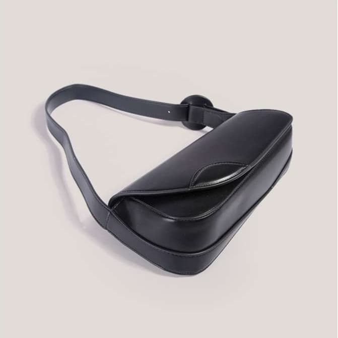 モード系ファッション スタイリッシュミニマルショルダーバッグ