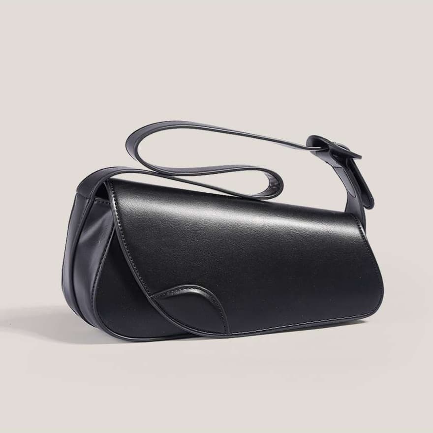 モード系ファッション スタイリッシュミニマルショルダーバッグ