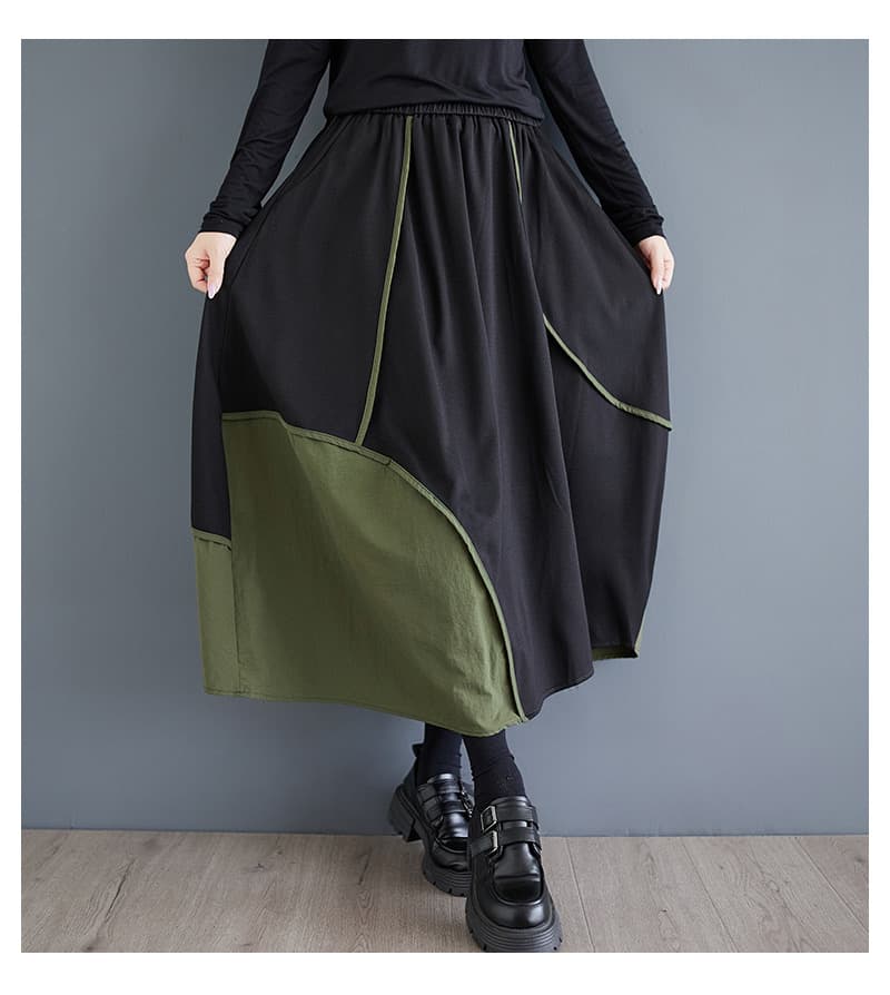 モード系ファッションシンプルモードAラインスカート