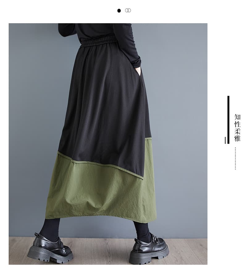 モード系ファッションシンプルモードAラインスカート