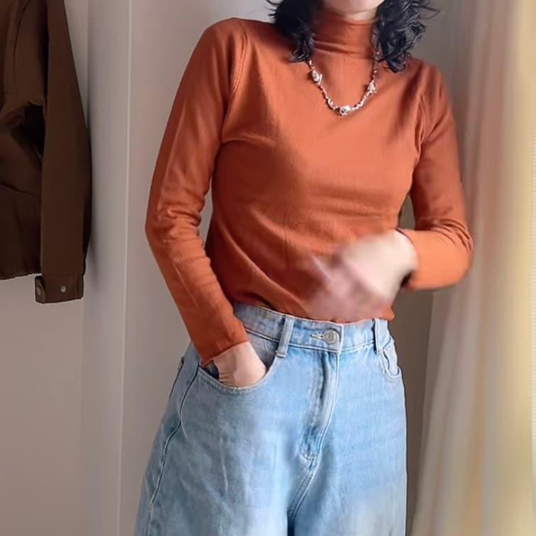 モード系ファッション ルーズフィット プチプラダメージデニムパンツ