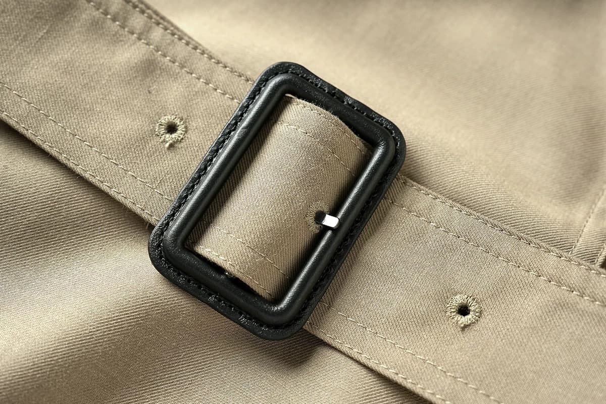 モード系ファッション 高級感漂うトレンチコート｜ロング丈｜ウエストベルト付き｜大人の洗練スタイル