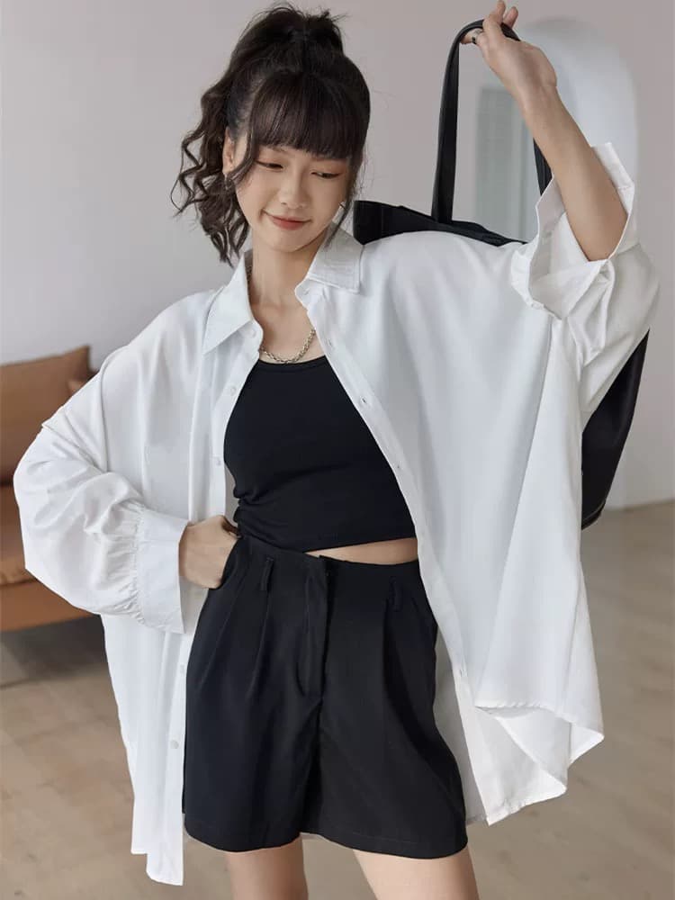 モード系ファッション シンプル＆スタイリッシュ オーバーサイズシャツ｜軽量｜UVカット｜オールシーズン対応