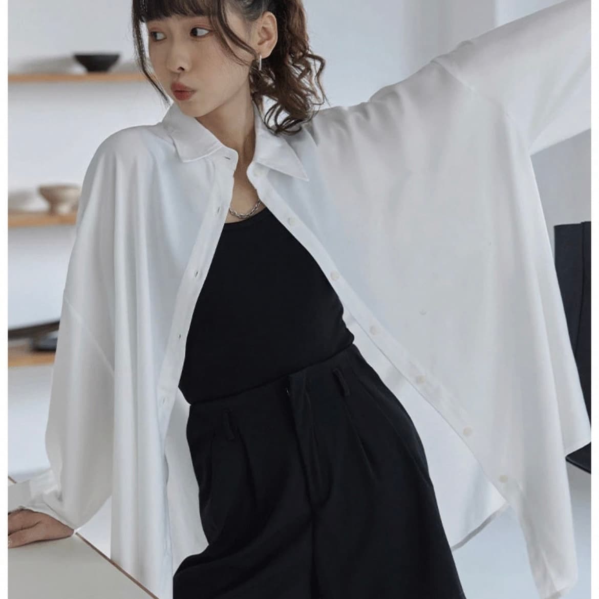 モード系ファッション シンプル＆スタイリッシュ オーバーサイズシャツ｜軽量｜UVカット｜オールシーズン対応