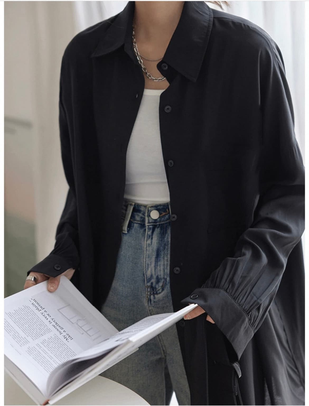 モード系ファッション シンプル＆スタイリッシュ オーバーサイズシャツ｜軽量｜UVカット｜オールシーズン対応