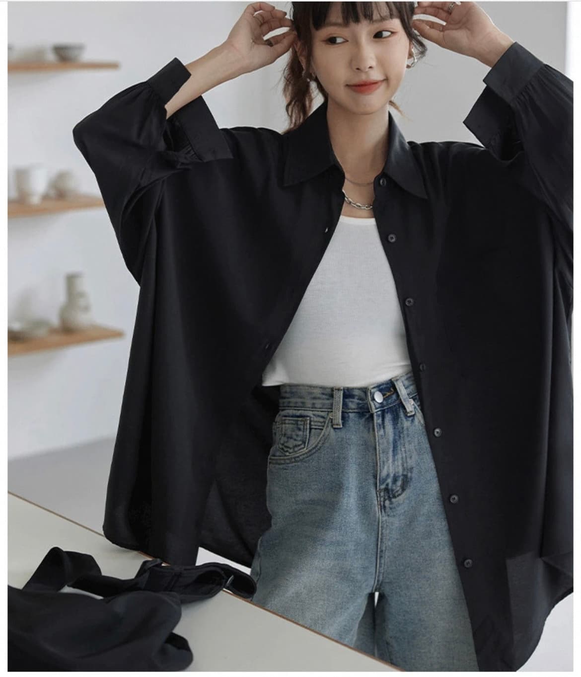 モード系ファッション シンプル＆スタイリッシュ オーバーサイズシャツ｜軽量｜UVカット｜オールシーズン対応
