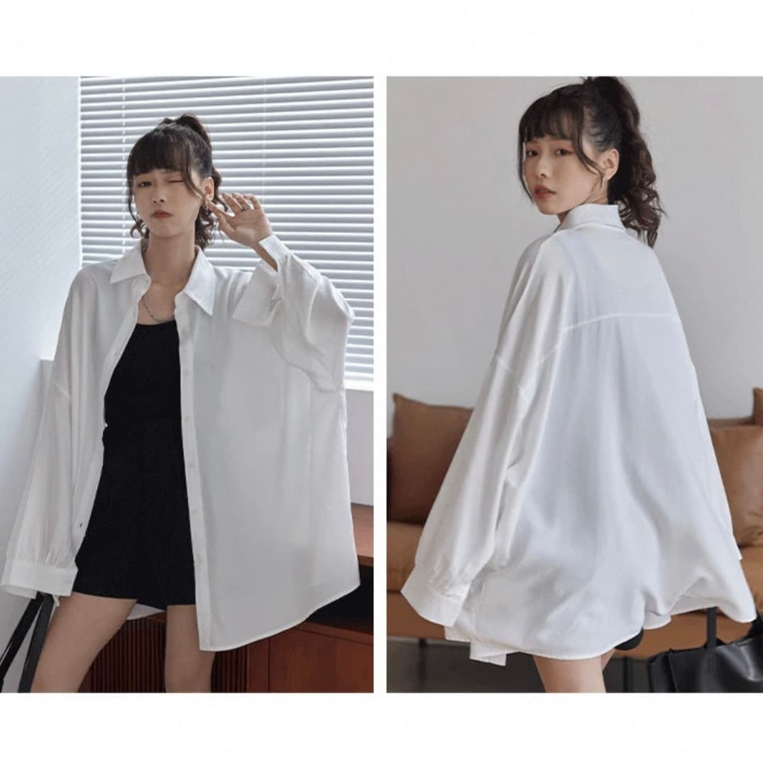 モード系ファッション シンプル＆スタイリッシュ オーバーサイズシャツ｜軽量｜UVカット｜オールシーズン対応