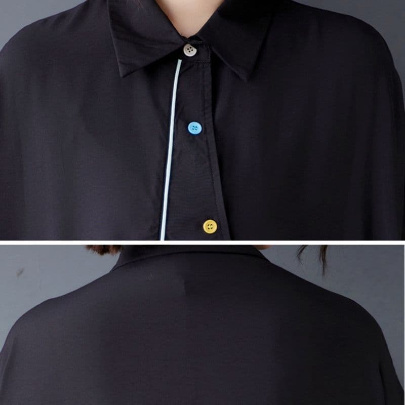 モード系ファッション レディース アシンメトリーデザインが光るモードなワンピース｜ゆったり体型カバー×着映えフォルム