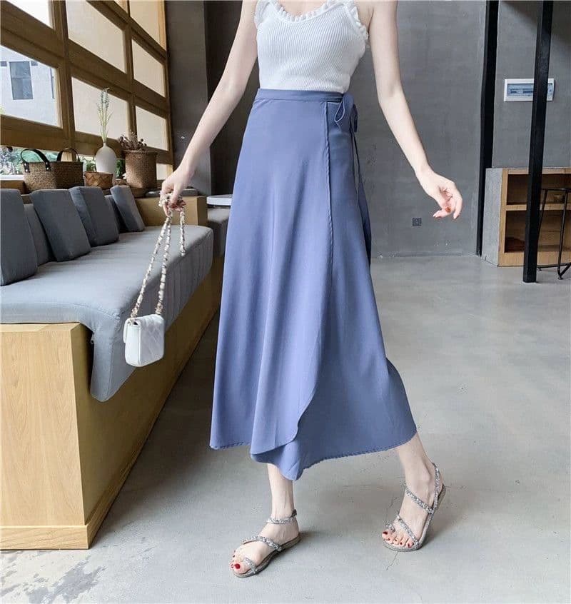 モード系ファッション 体型カバーも叶える、美シルエットのプチプララップスカート