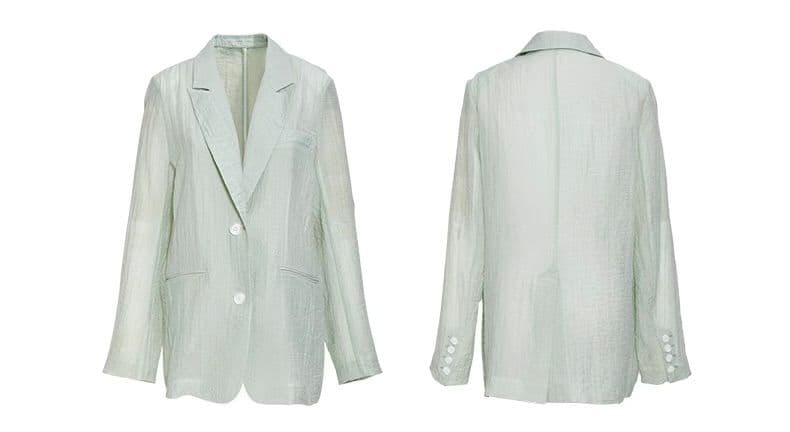 モード系 骨格ストレートも映える｜涼感シアーのライトジャケット