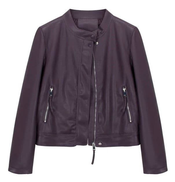 モード系ファッション【S〜XL対応】春秋スタンドカラーPUレザージャケット｜艶とハリで仕立てるミニマルモードアウター