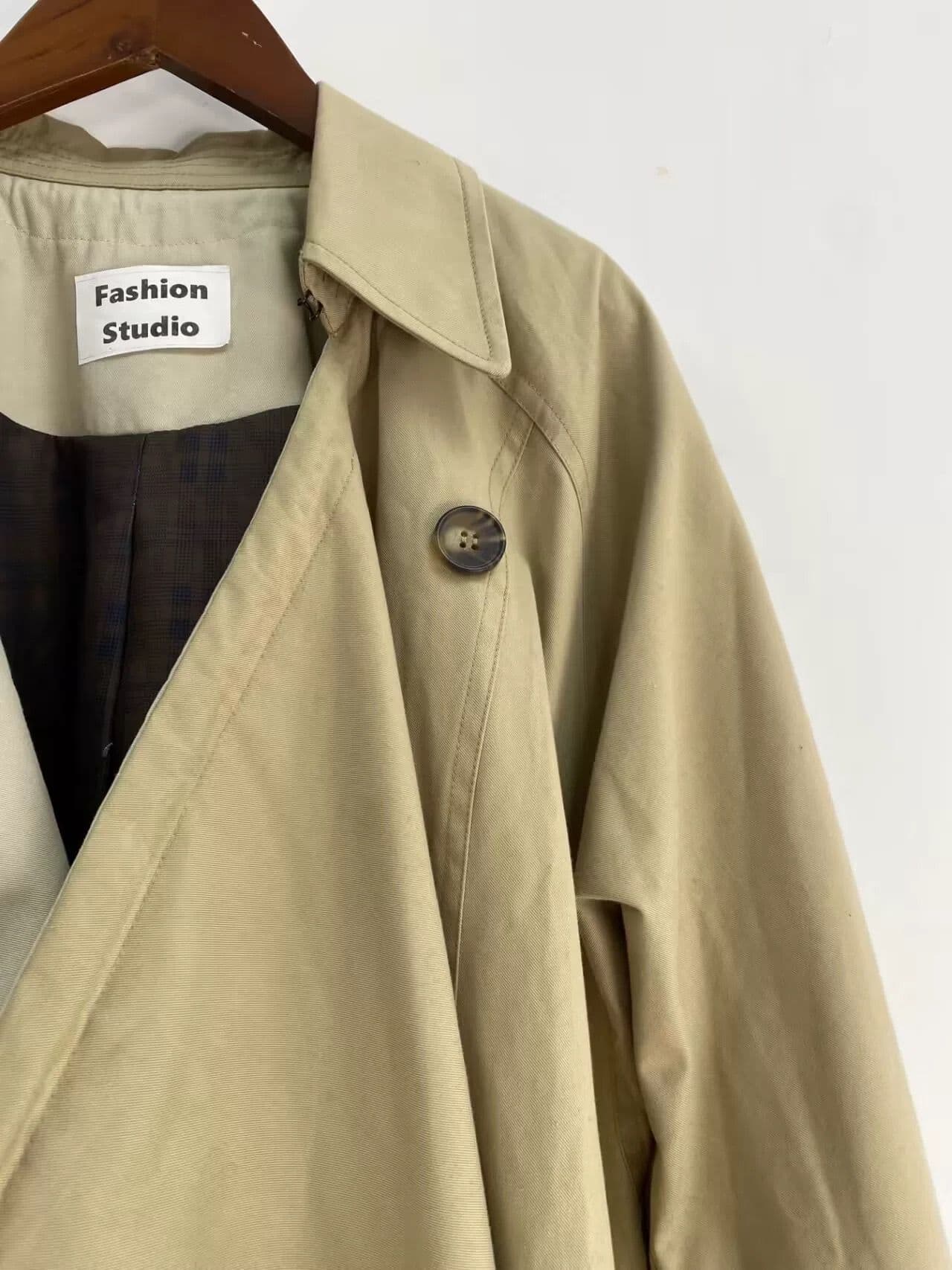 モード系ファッション ドレープデザインオーバーサイズトレンチコート