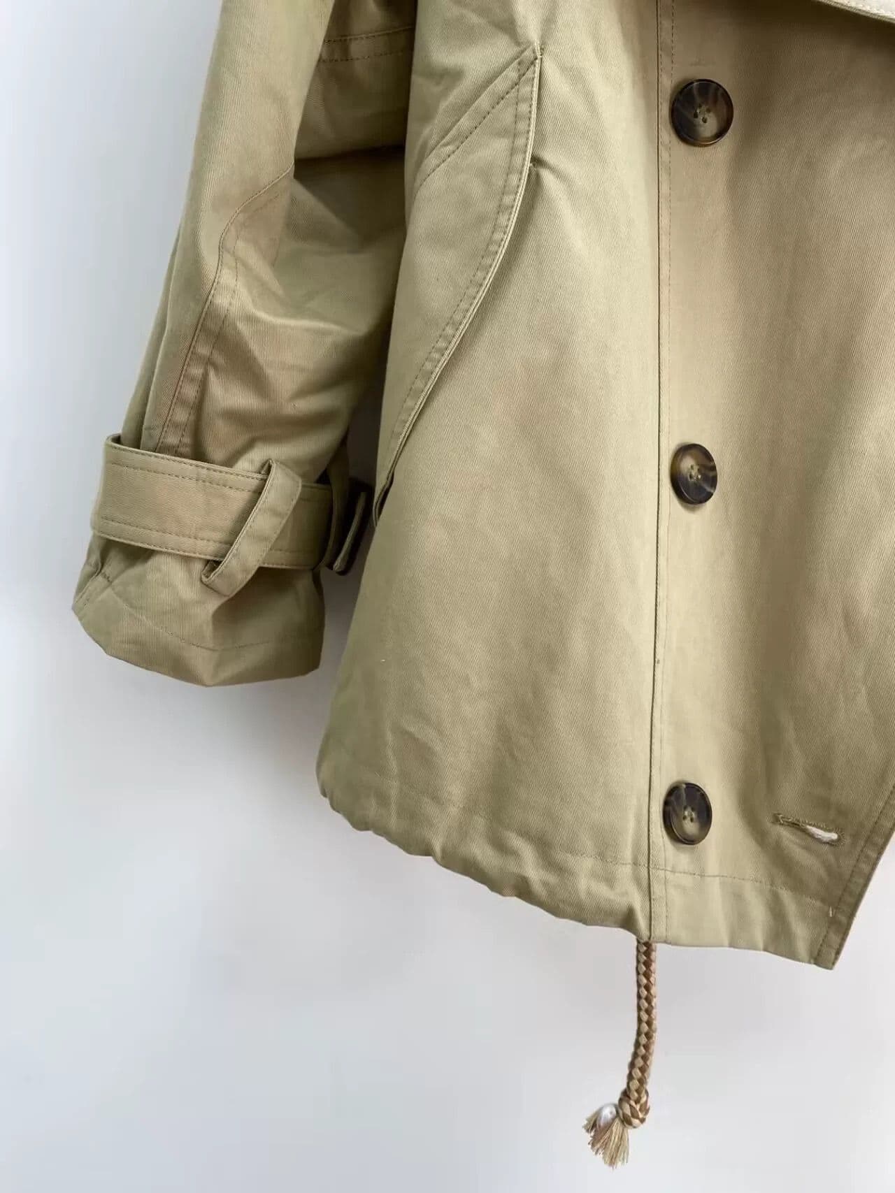 モード系ファッション ドレープデザインオーバーサイズトレンチコート