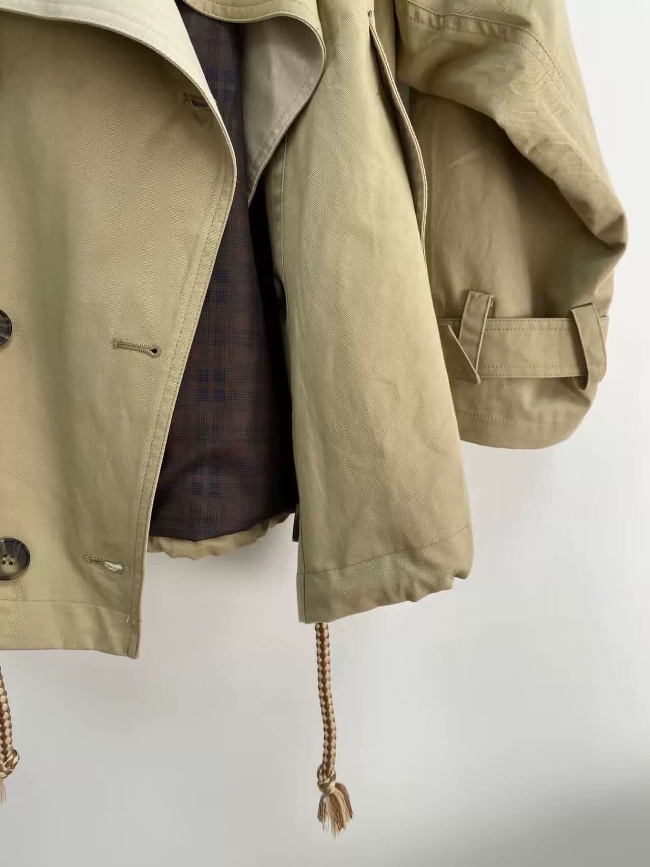 モード系ファッション ドレープデザインオーバーサイズトレンチコート