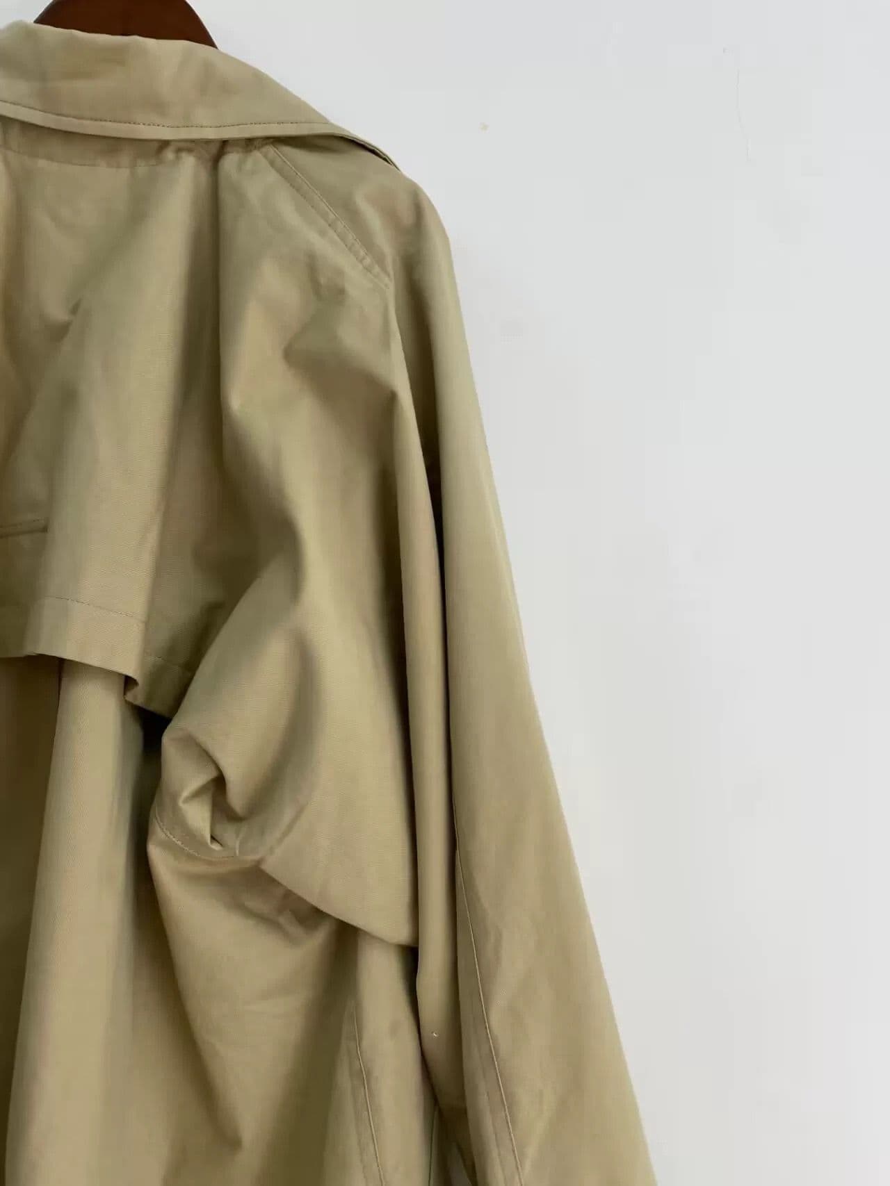 モード系ファッション ドレープデザインオーバーサイズトレンチコート