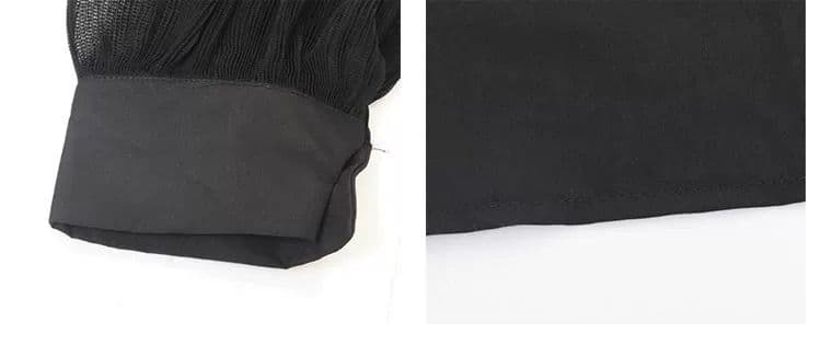 モード系ファッション フリルショルダーアシンメトリードレスシャツ