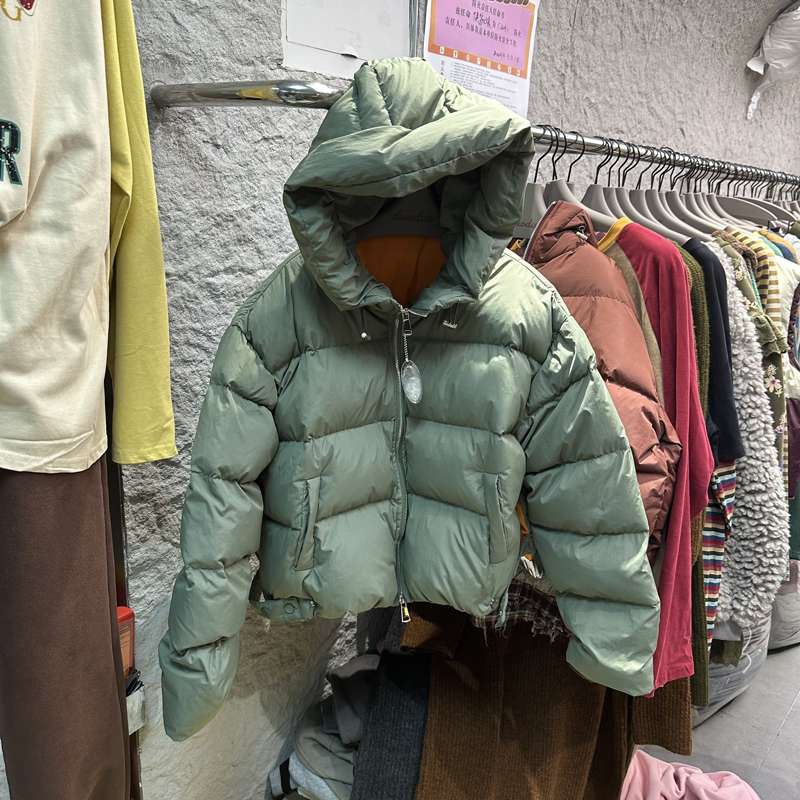 モード系ファッション カラーアクセントオーバーサイズダウンジャケット