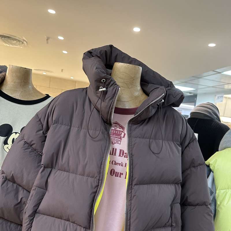 モード系ファッション カラーアクセントオーバーサイズダウンジャケット