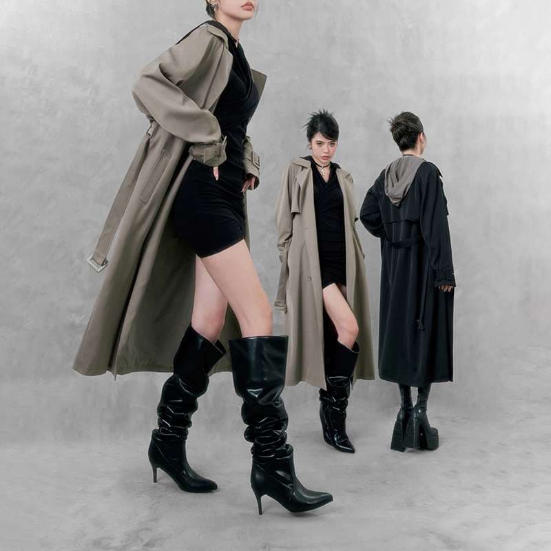 モード系ファッション オーバーサイズトレンチコート