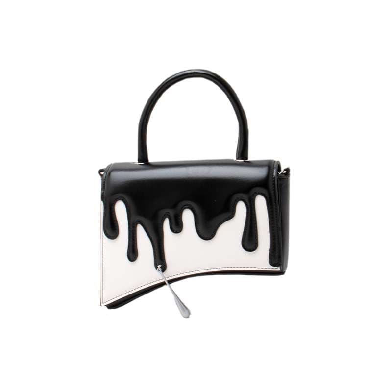 モード系ファッション アートな存在感。メルティドリップハンドバッグ｜ミニサイズ・ショルダー付属