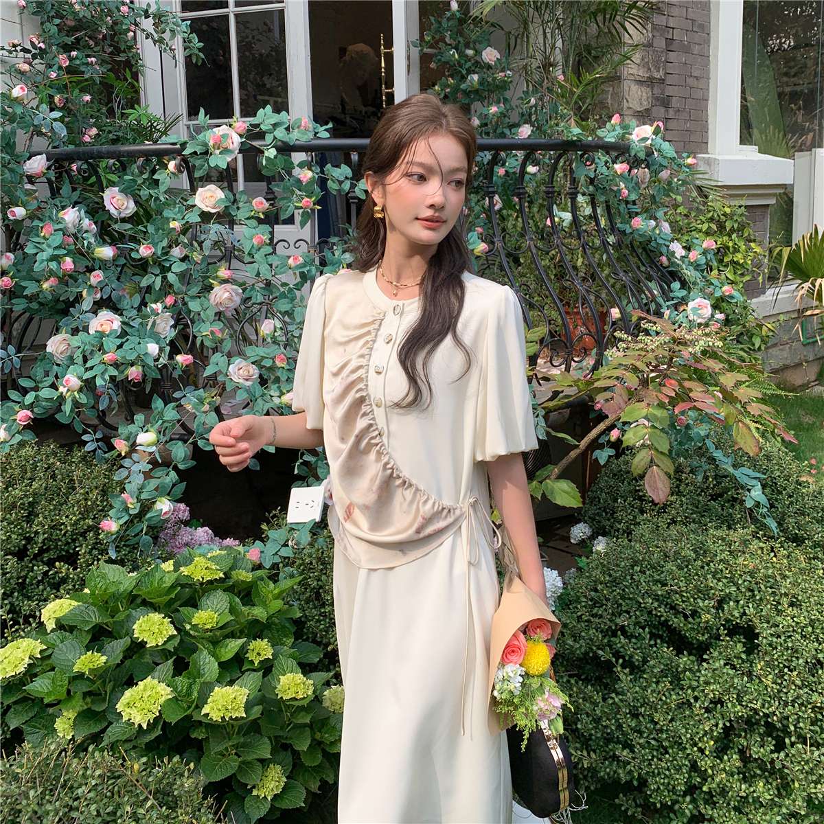 モード系ファッション エレガントローズピアノ ヴィンテージワンピース