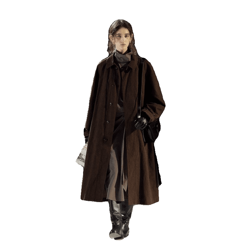 モード系ファッション ドレープデザイン ハイネックコート