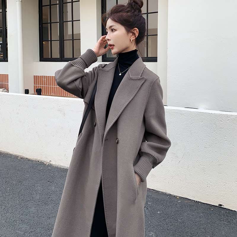 モード系ファッション エレガントオーバーサイズロングコート