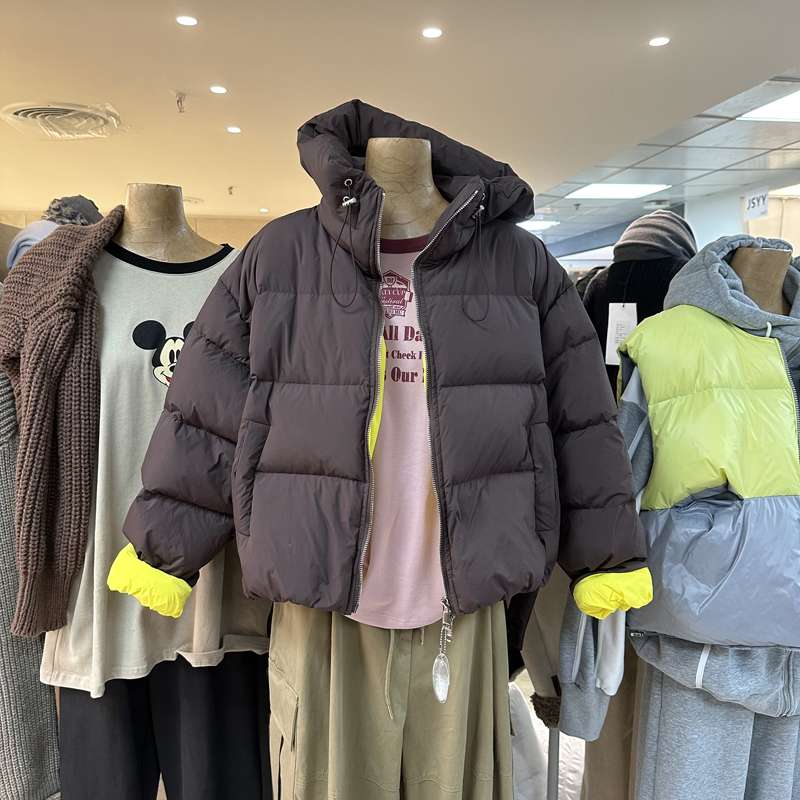 モード系ファッション カラーアクセントオーバーサイズダウンジャケット