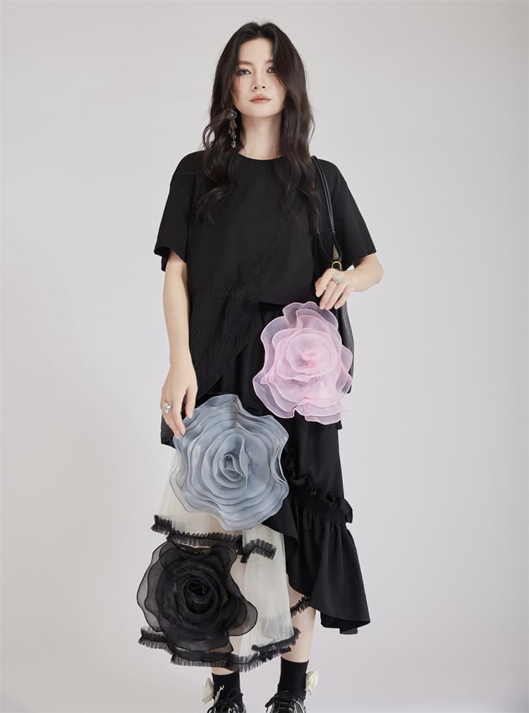 モード系 高見えアシンメトリーデザインTシャツ｜骨格ストレートも着映え｜オフィスカジュアルにも