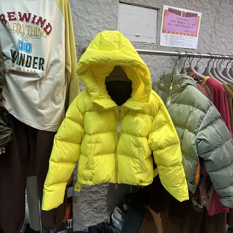 モード系ファッション カラーアクセントオーバーサイズダウンジャケット