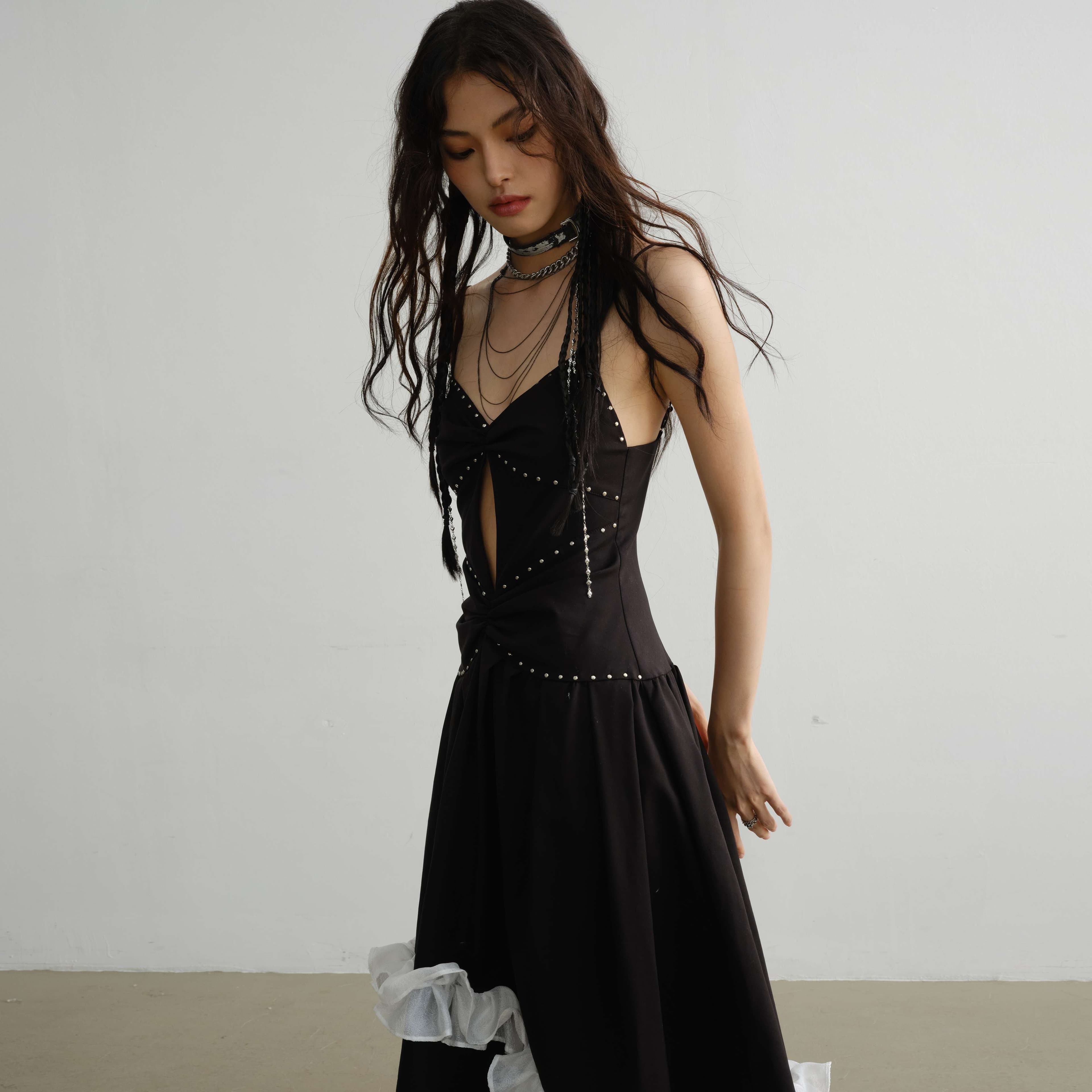 モード系ファッション エッジィグラムロックドレス