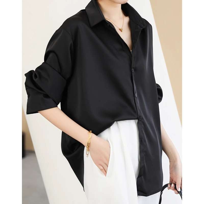 モード系ファッション エレガントオーバーサイズシャツ