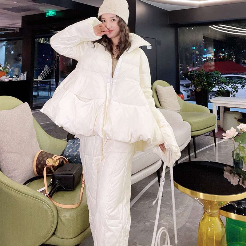 モード系ファッション オーバーサイズダウンパフジャケット