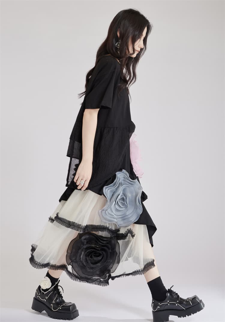 モード系 高見えアシンメトリーデザインTシャツ｜骨格ストレートも着映え｜オフィスカジュアルにも