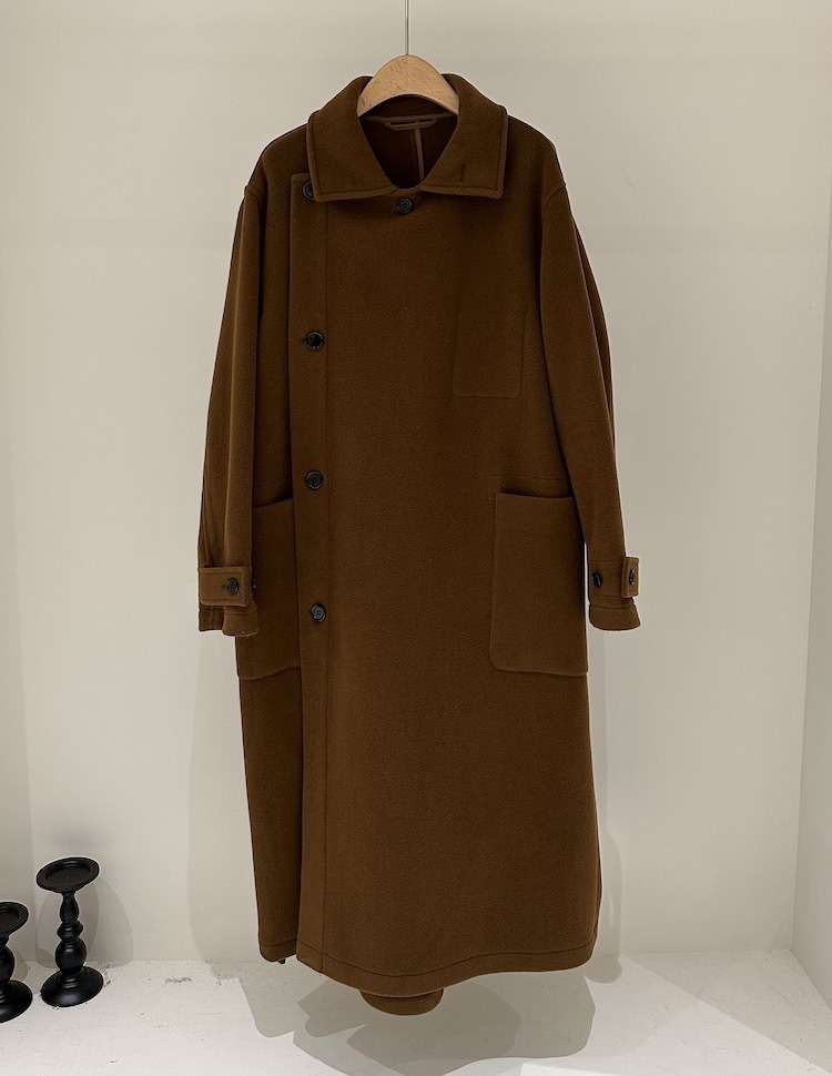 モード系ファッション オーバーサイズハイネックロングコート