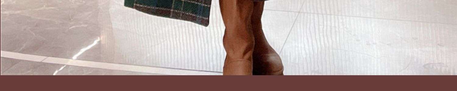 モード系ファッション レトロチェック柄ロングウールコート