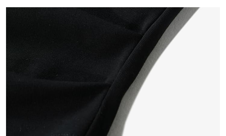 モード系 骨格ストレートに映える｜上質新疆綿カッターシャツ風Tシャツ【ブラック】