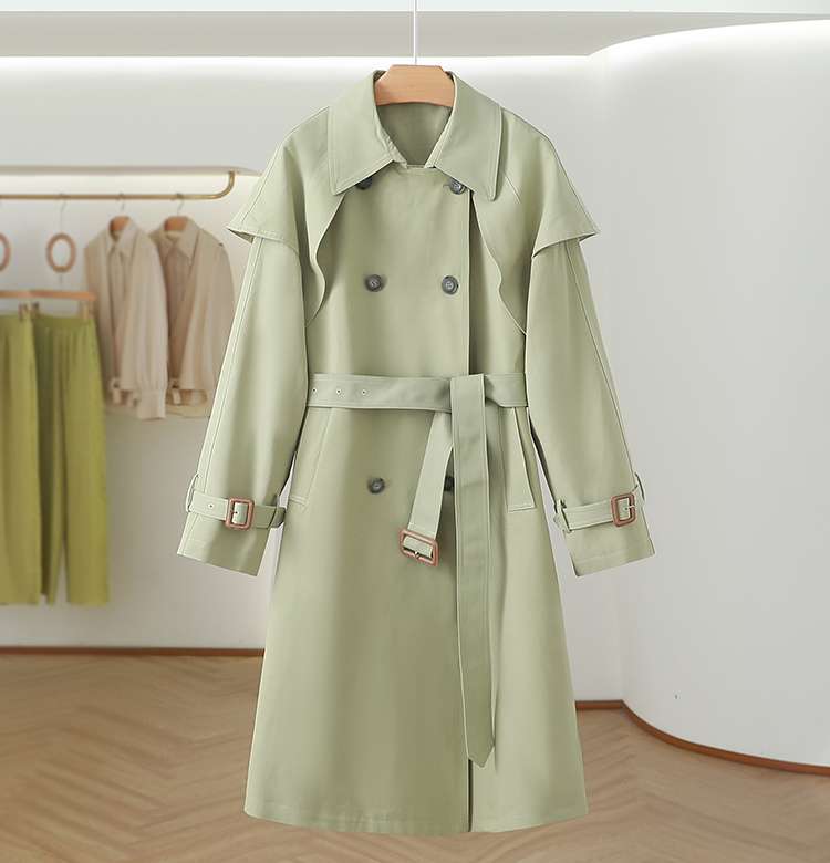 モード系ファッション トレンチ風デザインのロングコート