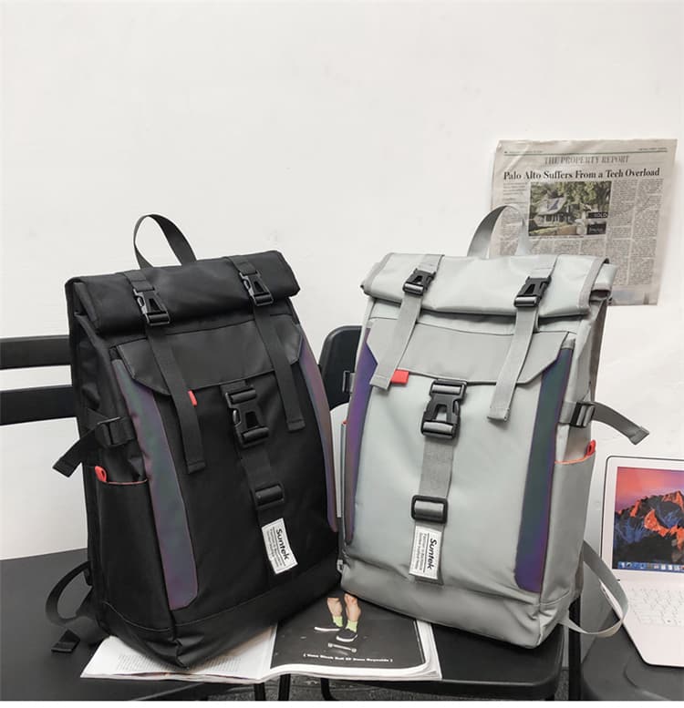 モード系ファッションホログラムライン シティバックパック