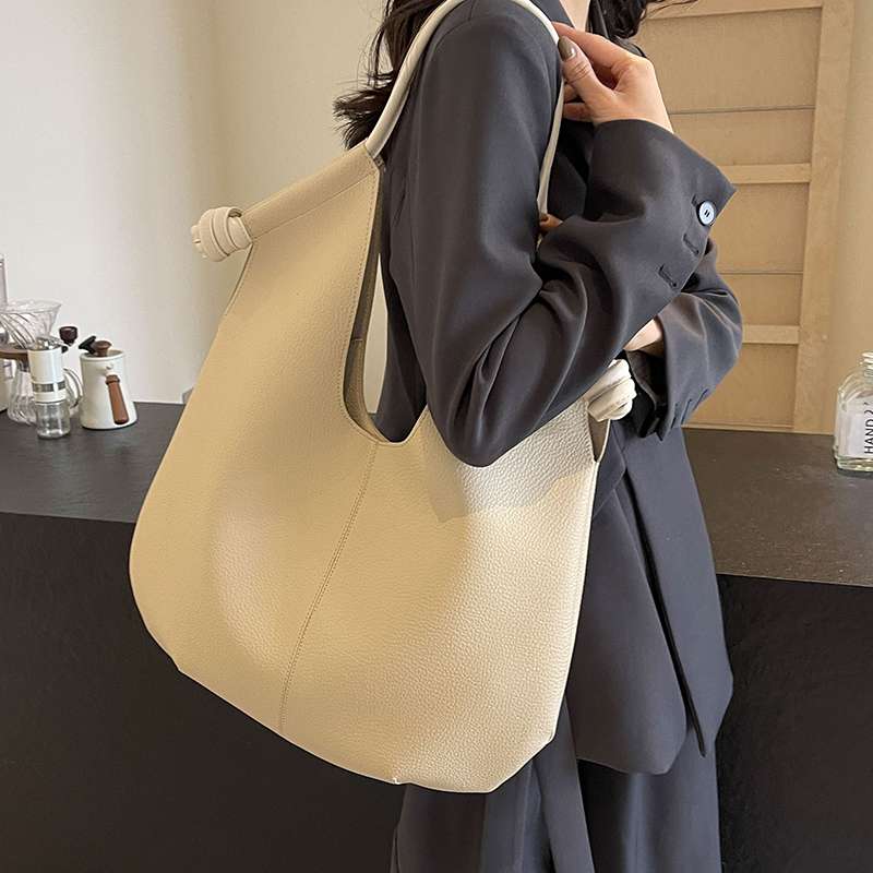 モード系ファッション ミニマルシックレザートートバッグ