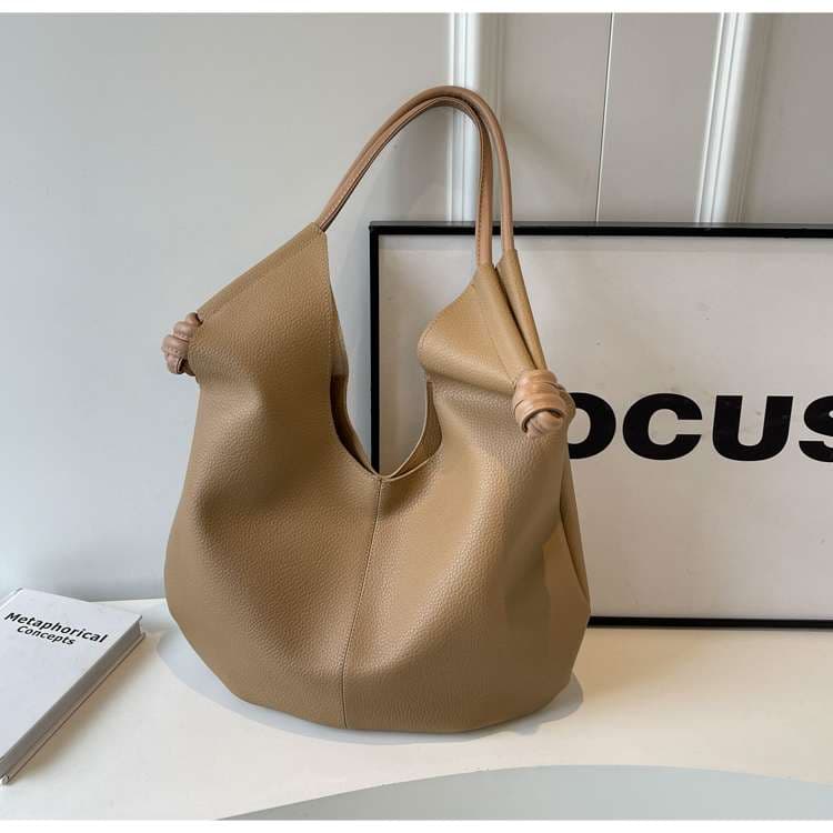 モード系ファッション ミニマルシックレザートートバッグ