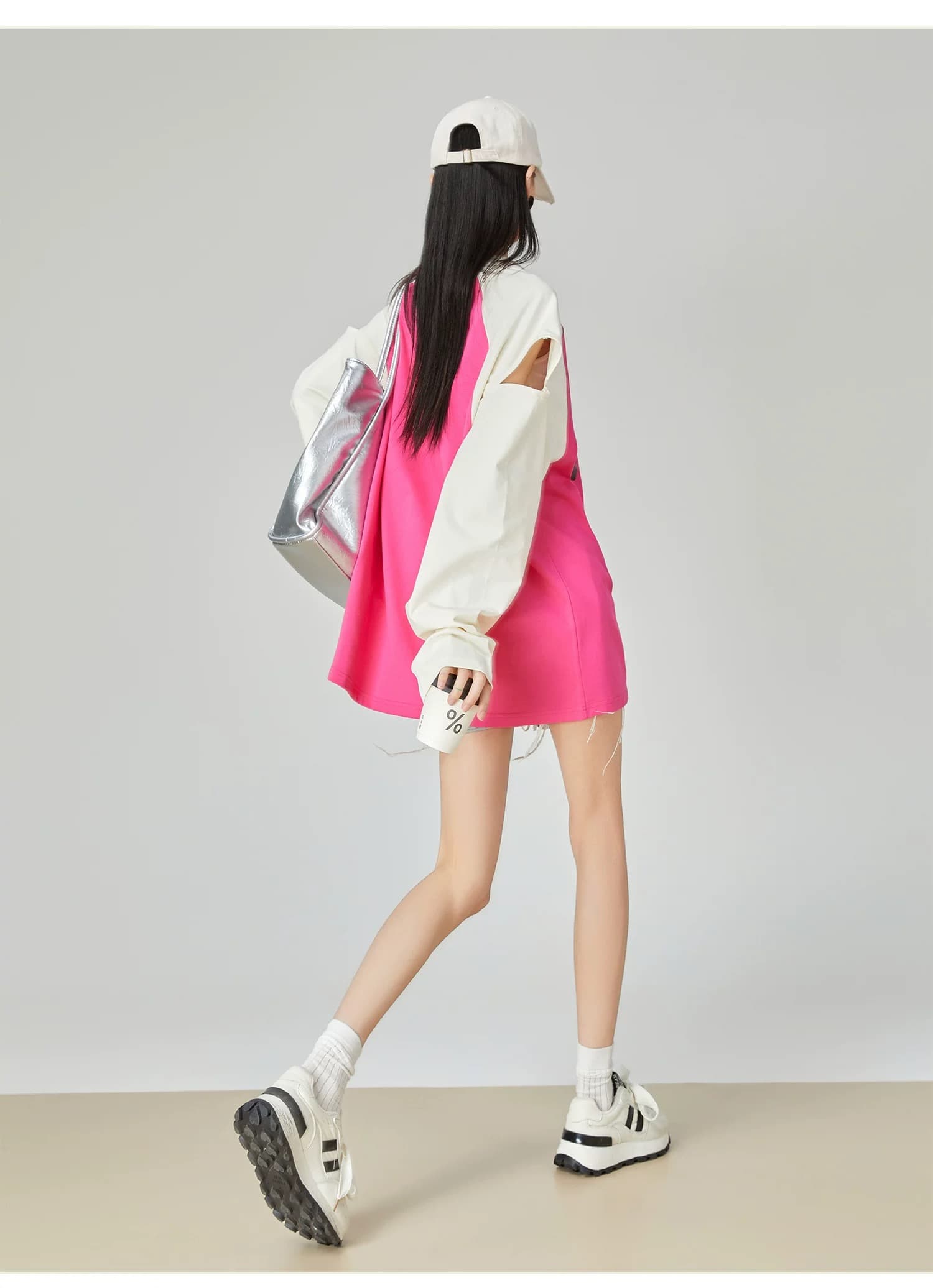 モード系ファッションプラス!グラフィックプリントスウェットシャツ
