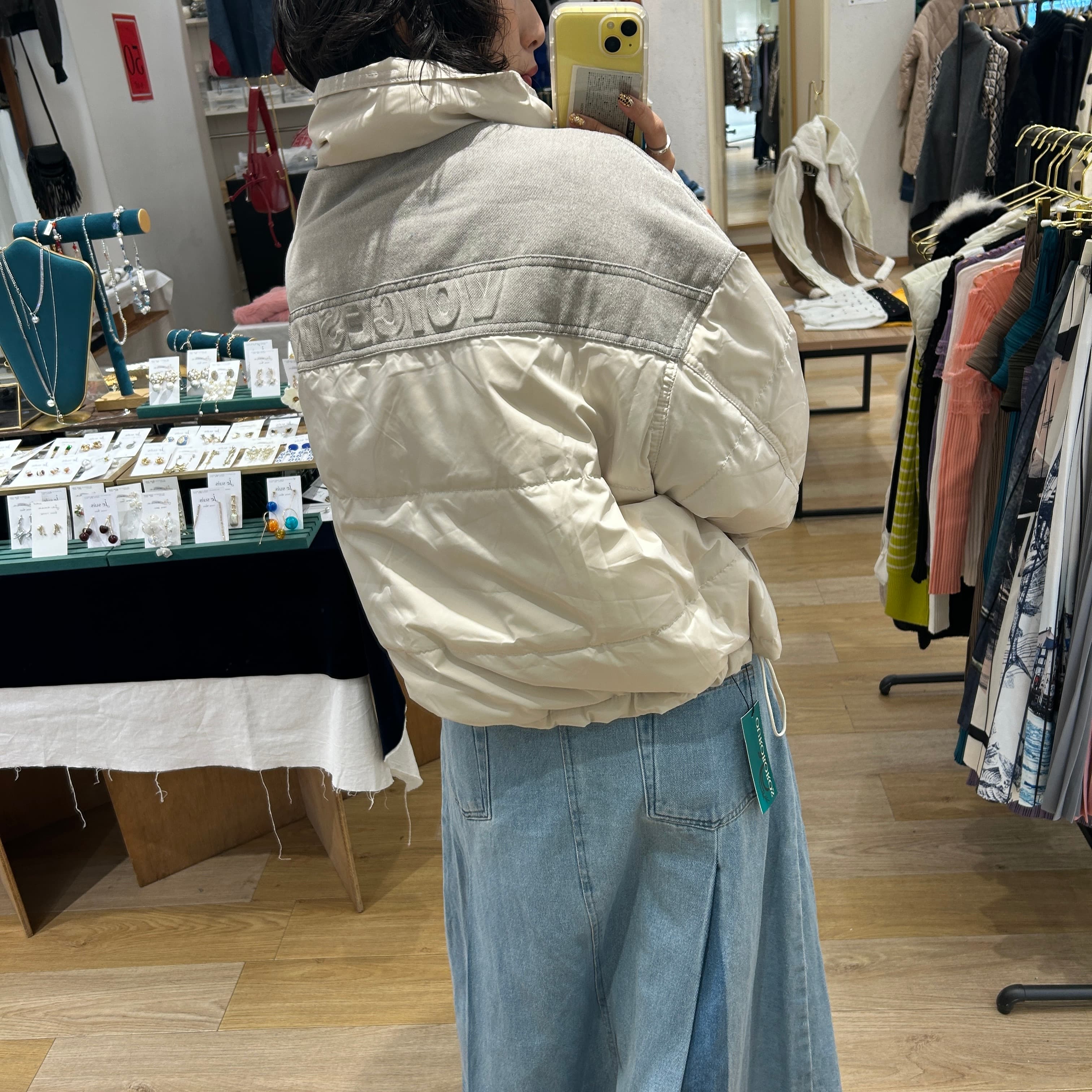 モード系ファッションデザインダウンジャケット