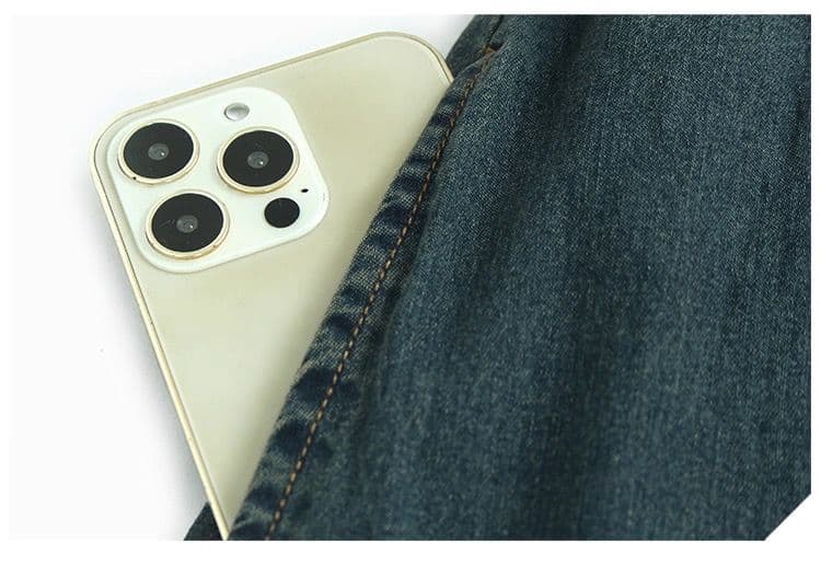 モード系ファッション【体型カバーも叶う】デニム風フリルワイドパンツ《スカート見え/裾フリル付き》