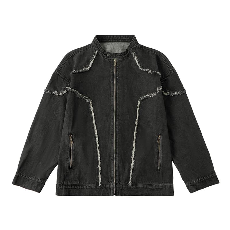 モード系ファッション春秋アウター ダメージデニムジャケット メンズ レディース 大きいサイズ XL~6XL